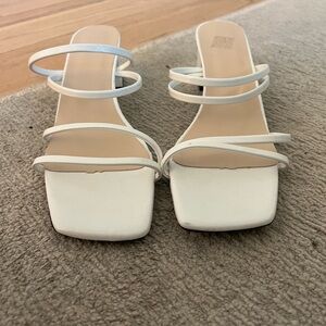 White open toe 2 inch heel size 41